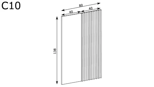 Panel dekoracyjny z lamelami Cali wymiary