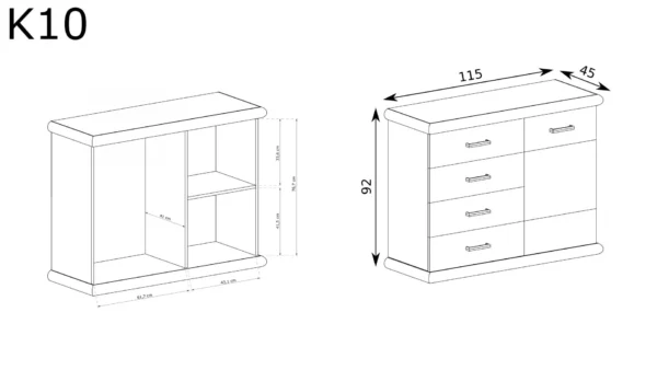 Komoda z szufladami Kora 10 - obrazek 5