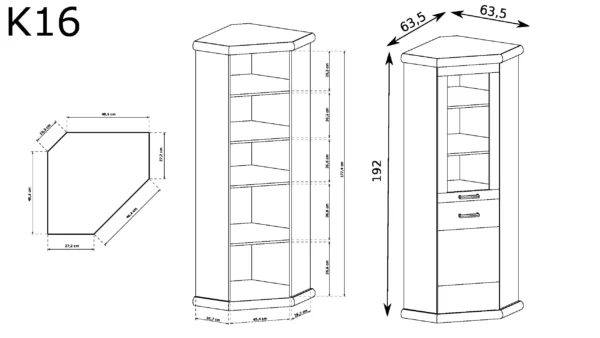 Witryna narożna Kora K-16 - obrazek 4