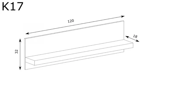 Półka ścienna Kora K-17 - obrazek 3