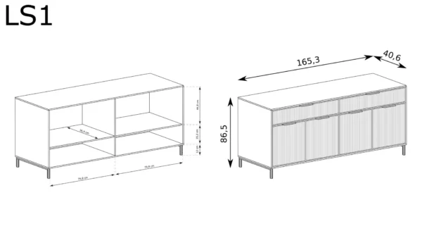 Nowoczesna duża komoda LINKaSTYLES LS-1 - obrazek 6
