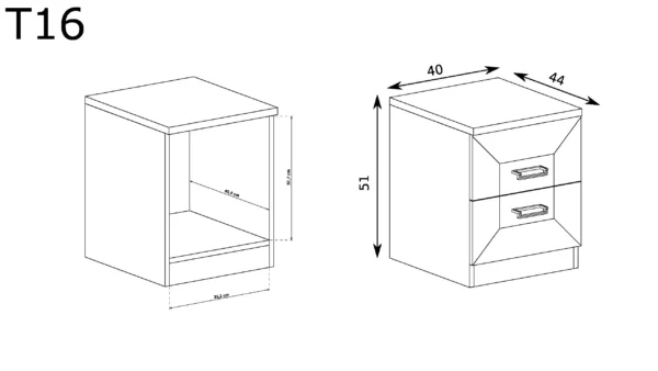 Klasyczna szafka nocna Tadeusz T-16 - obrazek 5