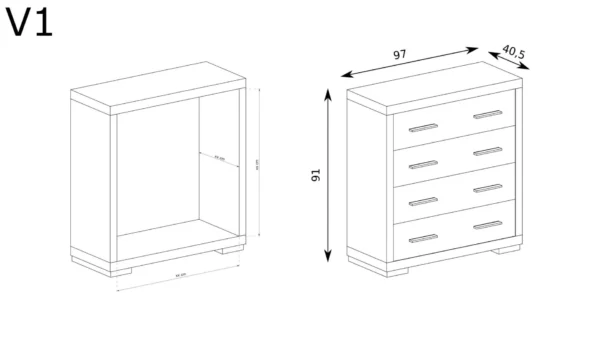 Nowoczesna komoda Vegas V-1 - obrazek 5