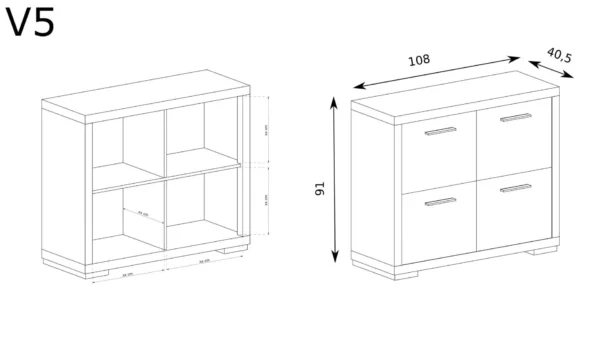 Komoda Vegas V-5 - obrazek 5