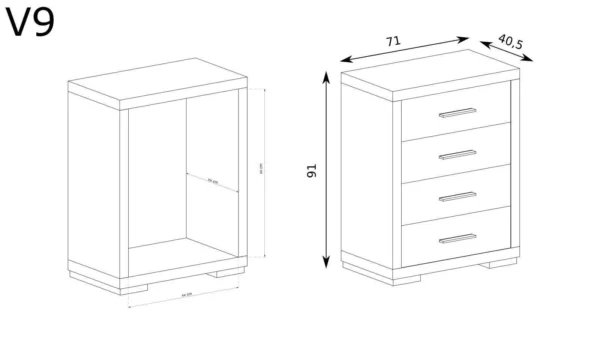 Mała komoda z szufladami Vegas V-9 - obrazek 5