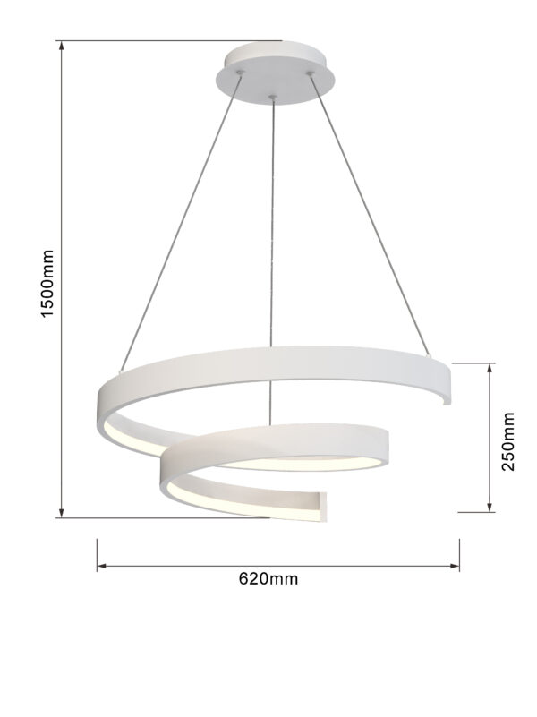 Lampa wisząca spiralna Toppo - obrazek 2