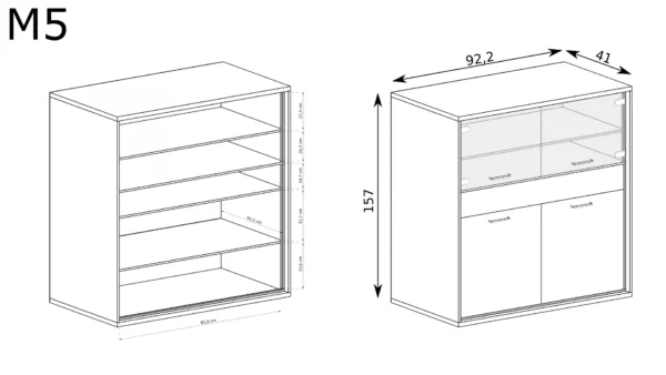 Witryna w stylu loft Mediolan M-5 - obrazek 7