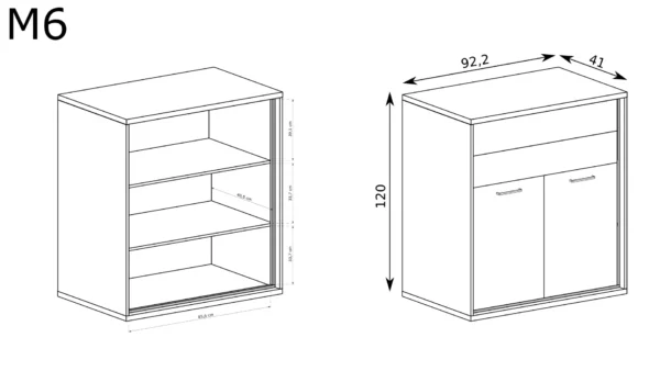 Komoda z szufladami Mediolan M-6 - obrazek 7