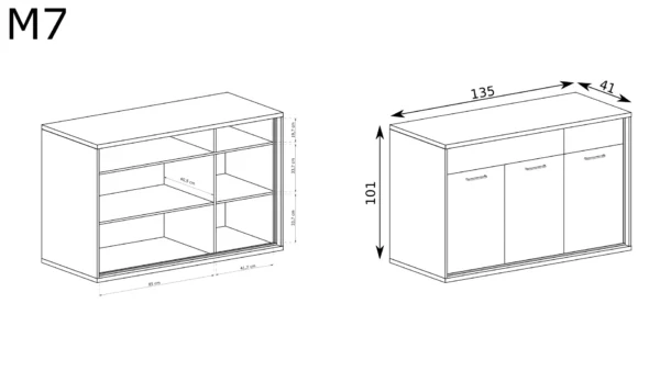 Nowoczesna komoda Mediolan M-7 - obrazek 7