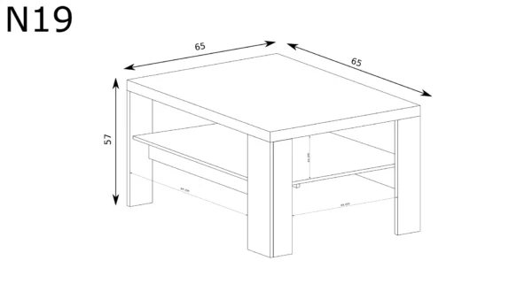 Stolik kawowy Natural N-19 - obrazek 2
