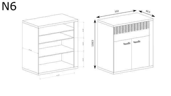 Komoda do pokoju Natural N-6 - obrazek 6