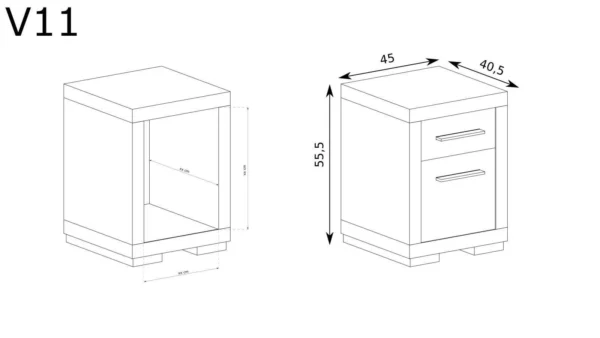 Szafka nocna Vegas V-11 - obrazek 3