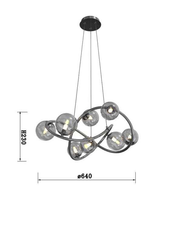 Lampa wisząca Nancy 8 - obrazek 4