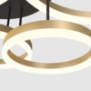 Lampa sufitowa złota Perpignon 5 - obrazek 2