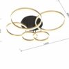 Lampa sufitowa złota Perpignon 5 - obrazek 4