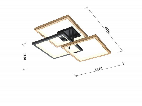 Lampa sufitowa Matera kwadrat 3 - obrazek 4