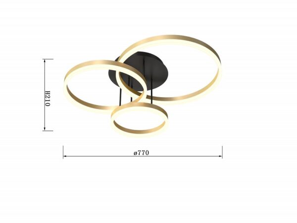 Lampa sufitowa złota Perpignon 3 - obrazek 4